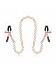 Затискачі для сосків з перлинним ланцюжком Rosy Gold - Nipple Clamps Pearls Затискачі для сосків з перлинним ланцюжком Rosy Gold - Nipple Clamps Pearls