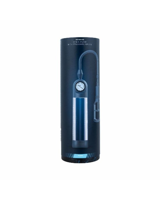 Вакуумна помпа для пеніса Boners Penispump With Pressure Gauge