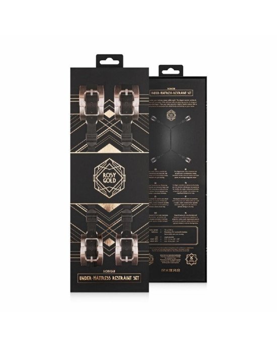 Фіксатор рук і ніг для ліжка Rosy Gold - Under-Mattress Restraint Set Фіксатор рук і ніг для ліжка Rosy Gold - Under-Mattress Restraint Set