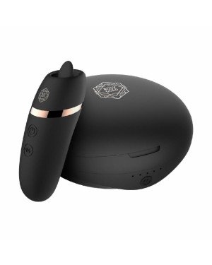 Мінівібратор з язичком Rosy Gold - Vibrating & Licking Dual Stimulator
