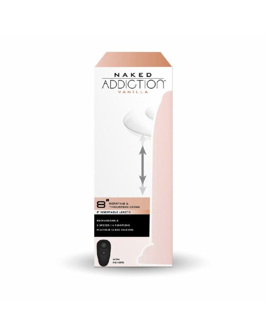 Фалоімітатор з ротацією та пульсацією Naked ADDICTION 8″ Rotating & Thrusting Dong - Vanilla Фалоімітатор з ротацією та пульсацією Naked ADDICTION 8″ Rotating & Thrusting Dong - Vanilla