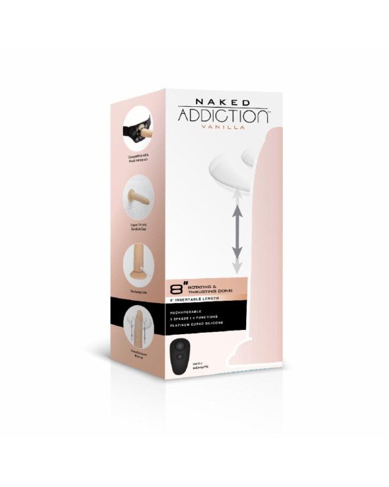 Фалоімітатор з ротацією та пульсацією Naked ADDICTION 8″ Rotating & Thrusting Dong - Vanilla Фалоімітатор з ротацією та пульсацією Naked ADDICTION 8″ Rotating & Thrusting Dong - Vanilla