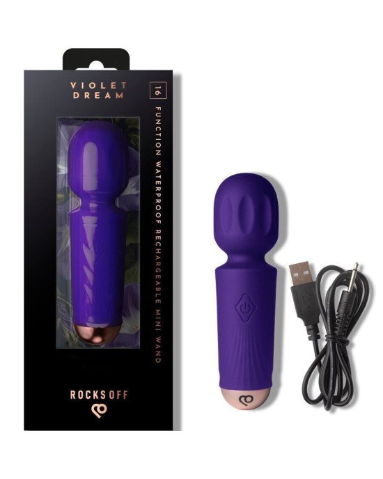 Вібромасажер Rocks Off Mini Wand Violet Dream, 16 режимів Вібромасажер Rocks Off Mini Wand Violet Dream, 16 режимів