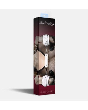 Наручники Feral Feelings - Hand Restraints White, натуральна шкіра Наручники Feral Feelings - Hand Restraints White, натуральна шкіра