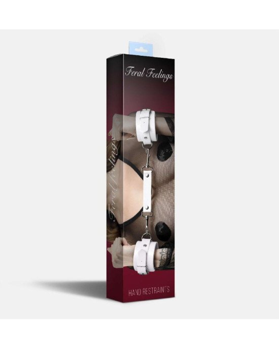Наручники Feral Feelings - Hand Restraints White, натуральна шкіра Наручники Feral Feelings - Hand Restraints White, натуральна шкіра