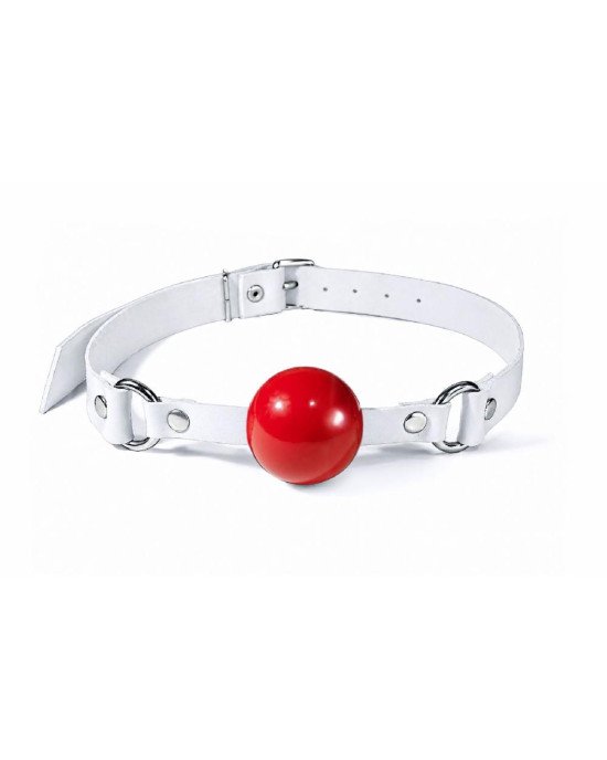 Кляп силіконовий Feral Feelings Silicon Ball Gag White/Red, білий ремінець, червона кулька Кляп силіконовий Feral Feelings Silicon Ball Gag White/Red, білий ремінець, червона кулька