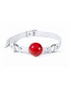 Кляп силіконовий Feral Feelings Silicon Ball Gag White/Red, білий ремінець, червона кулька Кляп силіконовий Feral Feelings Silicon Ball Gag White/Red, білий ремінець, червона кулька