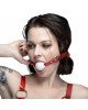 Кляп силіконовий Feral Feelings Silicon Ball Gag Red/White, червоний ремінець, біла кулька Кляп силіконовий Feral Feelings Silicon Ball Gag Red/White, червоний ремінець, біла кулька