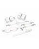 Набір Feral Feelings BDSM Kit 5 White, наручники, поножі, хрестовина, маска, падл Набір Feral Feelings BDSM Kit 5 White, наручники, поножі, хрестовина, маска, падл