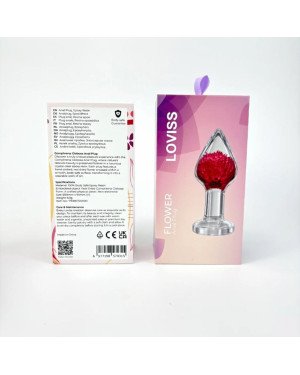 Розкішна анальна пробка Loviss Gomphrena Globosa Anal Plug зі справжнім амарантом усередині Розкішна анальна пробка Loviss Gomphrena Globosa Anal Plug зі справжнім амарантом усередині