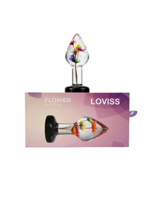 Розкішна анальна пробка Loviss Helichrysum Anal Plug зі справжнім безсмертником усередині