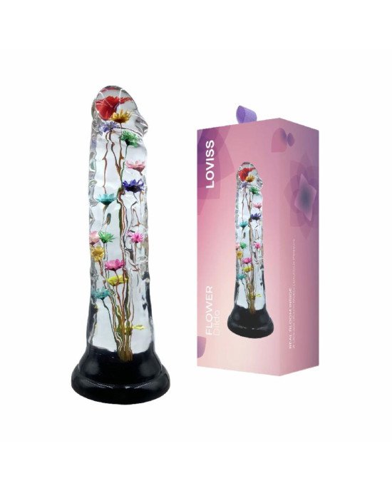 Дилдо Loviss Helichrysum Dildo, справжні квітки безсмертника всередині Дилдо Loviss Helichrysum Dildo, справжні квітки безсмертника всередині