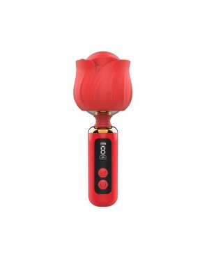 Вібромасажер Loviss Rose Mini Massage Wand Vibrator, головка у вигляді троянди, 9 режимів