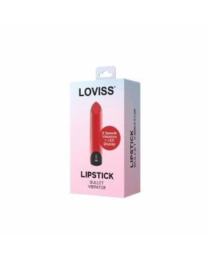 Віброкуля-помада Loviss Lipstick Bullet Vibrator, 9 режимів, перезаряджувана Віброкуля-помада Loviss Lipstick Bullet Vibrator, 9 режимів, перезаряджувана