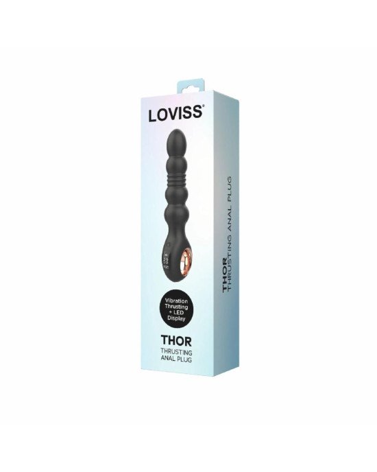 Анальний вібратор з пульсацією Loviss Thor Thrusting Anal Plug, 2 мотори Анальний вібратор з пульсацією Loviss Thor Thrusting Anal Plug, 2 мотори