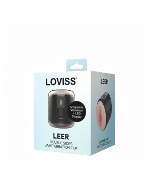 Мастурбатор Loviss Leer Double Sides Masturbation, 12 режимів вібрації, вагіна + анус
