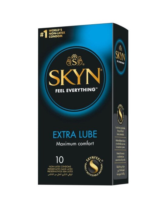 Безлатексні преміум-презервативи SKYN Extra Lube 10 шт, на 40 % більше змазки