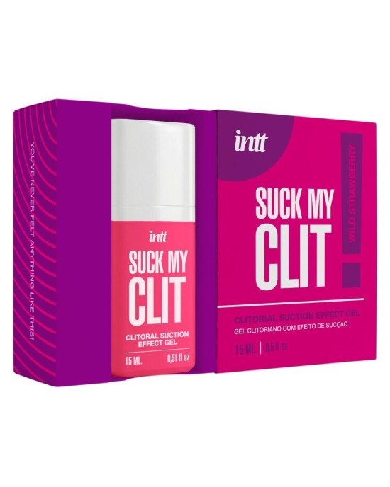 Смоктайзер для клітора Intt Suck My Clit Wild Strawberry (15 мл), полуниця, гель з ефектом посмоктування Смоктайзер для клітора Intt Suck My Clit Wild Strawberry (15 мл), полуниця, гель з ефектом посмоктування