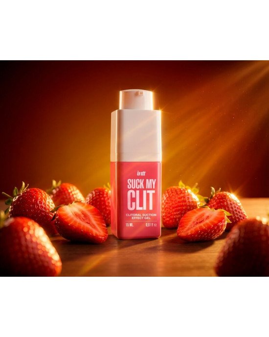 Смоктайзер для клітора Intt Suck My Clit Wild Strawberry (15 мл), полуниця, гель з ефектом посмоктування Смоктайзер для клітора Intt Suck My Clit Wild Strawberry (15 мл), полуниця, гель з ефектом посмоктування