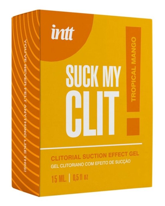 Смоктайзер для клітора Intt Suck My Clit Tropical Mango (15 мл), манго, гель з ефектом посмоктування Смоктайзер для клітора Intt Suck My Clit Tropical Mango (15 мл), манго, гель з ефектом посмоктування