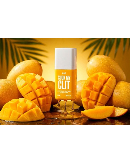 Смоктайзер для клітора Intt Suck My Clit Tropical Mango (15 мл), манго, гель з ефектом посмоктування Смоктайзер для клітора Intt Suck My Clit Tropical Mango (15 мл), манго, гель з ефектом посмоктування