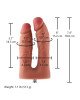 Подвійний фалоімітатор для секс-машин Hismith Silicone Double Penetrator Dildo, система KlicLok Подвійний фалоімітатор для секс-машин Hismith Silicone Double Penetrator Dildo, система KlicLok