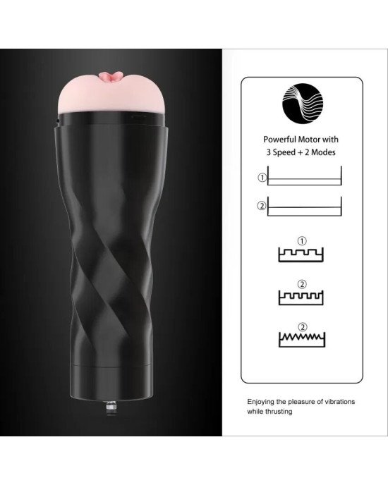 Мастурбатор з вібрацією Hismith Male Masturbation Cup, сумісний з секс-машинами бренду Мастурбатор з вібрацією Hismith Male Masturbation Cup, сумісний з секс-машинами бренду