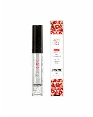Стимулювальний блиск для губ EXSENS Strawberry Hot Kiss 7 мл, зігріває та охолоджує