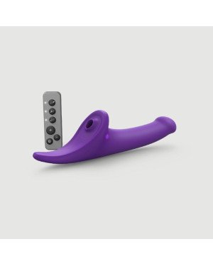 Вібронасадка для страпону з вакуумною стимуляцією Strap-On-Me Multi Orgasm Dildo M Purple