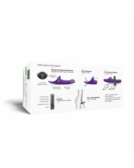 Вібронасадка для страпону з вакуумною стимуляцією Strap-On-Me Multi Orgasm Dildo M Purple Вібронасадка для страпону з вакуумною стимуляцією Strap-On-Me Multi Orgasm Dildo M Purple