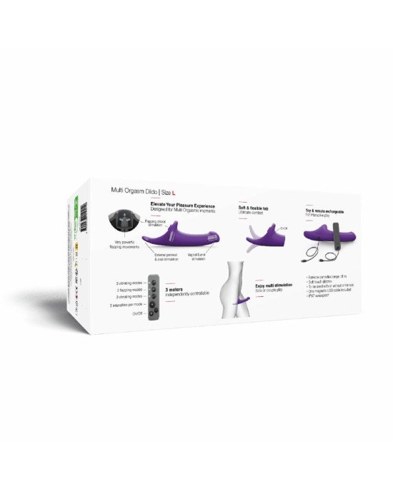 Вібронасадка для страпону з вакуумною стимуляцією Strap-On-Me Multi Orgasm Dildo L Purple Вібронасадка для страпону з вакуумною стимуляцією Strap-On-Me Multi Orgasm Dildo L Purple