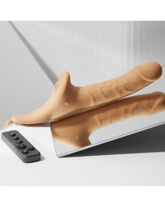 Вібронасадка для страпону з вакуумною стимуляцією Strap-On-Me Multi Orgasm Realistic Dildo L Vanilla Вібронасадка для страпону з вакуумною стимуляцією Strap-On-Me Multi Orgasm Realistic Dildo L Vanilla