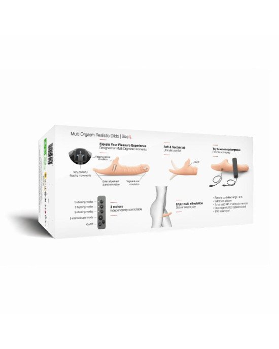 Вібронасадка для страпону з вакуумною стимуляцією Strap-On-Me Multi Orgasm Realistic Dildo L Vanilla Вібронасадка для страпону з вакуумною стимуляцією Strap-On-Me Multi Orgasm Realistic Dildo L Vanilla