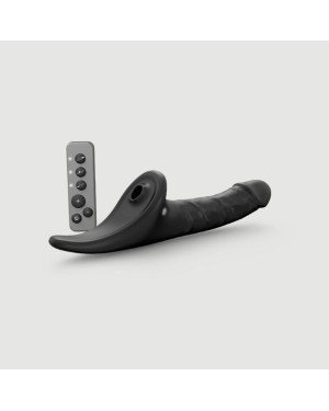 Вібронасадка для страпону з вакуумною стимуляцією Strap-On-Me Multi Orgasm Realistic Dildo L Black
