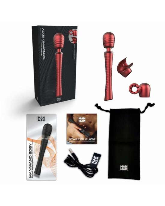 Вібромасажер MAN.WAND EDGY Velvet Red Вібромасажер MAN.WAND EDGY Velvet Red