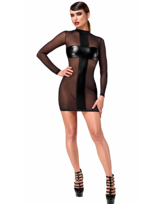 Сукня Noir Handmade F369 Crossfire Mesh & Wetlook Mini dress XL