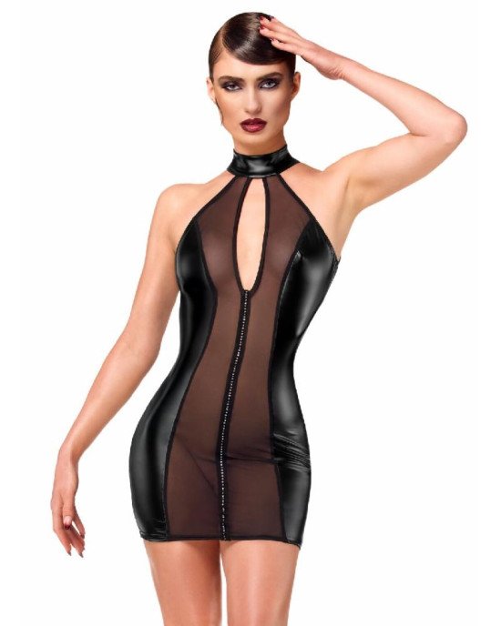 Сукня Noir Handmade F370 Luxuria Crystal Sheer Mini Dress M
