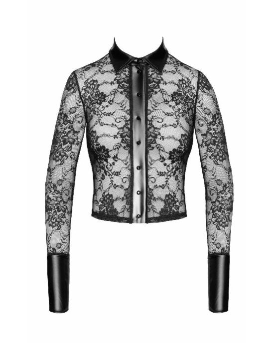 Блуза Noir Handmade F377 Noirelle Lace Button-up Shirt XS Блуза Noir Handmade F377 Noirelle Lace Button-up Shirt XS
