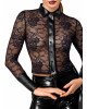 Блуза Noir Handmade F377 Noirelle Lace Button-up Shirt XL Блуза Noir Handmade F377 Noirelle Lace Button-up Shirt XL
