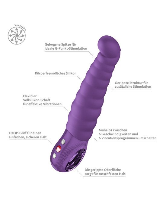 Вібратор точки G Fun Factory PATCHY PAUL Dark Violet, гнучкий, 12 режимів
