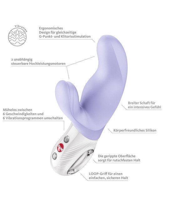 Вібратор-кролик Fun Factory MISS BI Purple, 2 незалежні мотори, діаметр 4,2 см