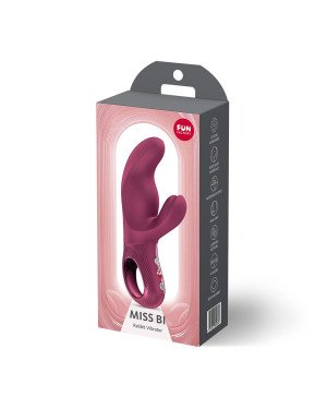 Вібратор-кролик Fun Factory MISS BI Wine Red, 2 незалежні мотори, діаметр 4,2 см Вібратор-кролик Fun Factory MISS BI Wine Red, 2 незалежні мотори, діаметр 4,2 см