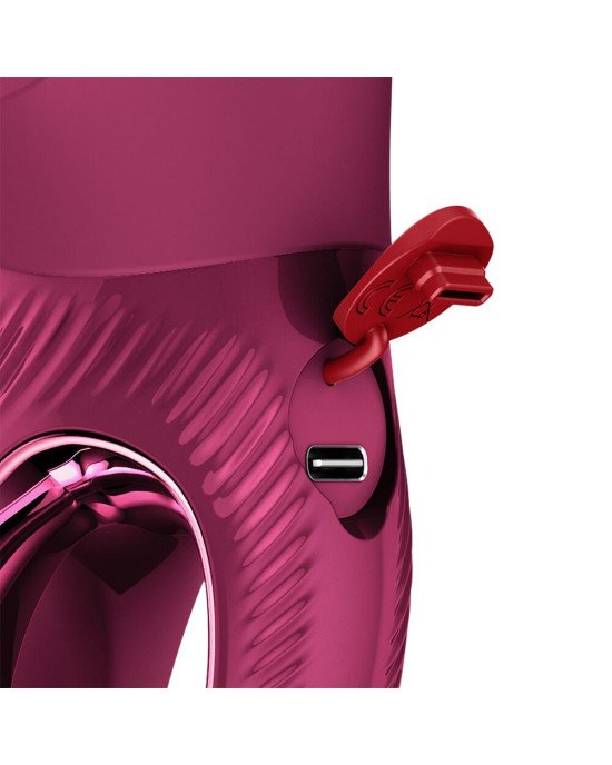 Вібратор-кролик Fun Factory MISS BI Wine Red, 2 незалежні мотори, діаметр 4,2 см