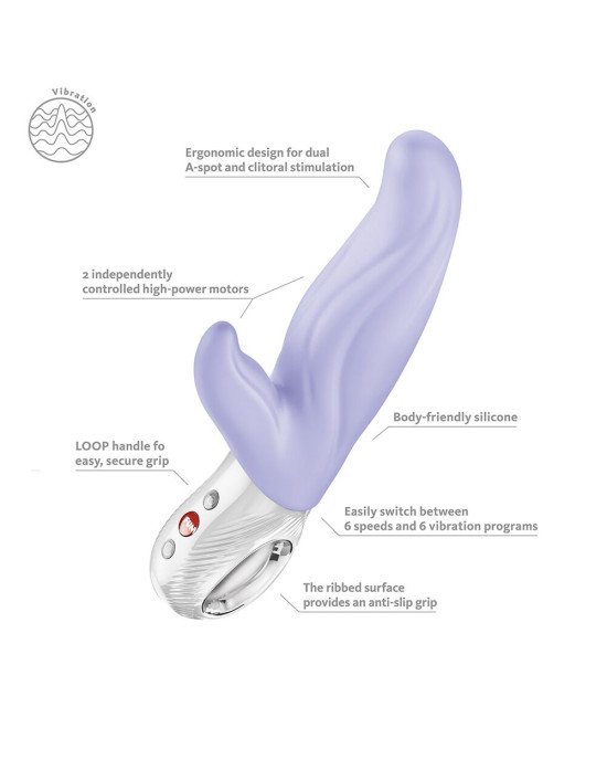 Вібратор-кролик для точки А Fun Factory LADY BI Purple, 2 мотори, 12 режимів Вібратор-кролик для точки А Fun Factory LADY BI Purple, 2 мотори, 12 режимів
