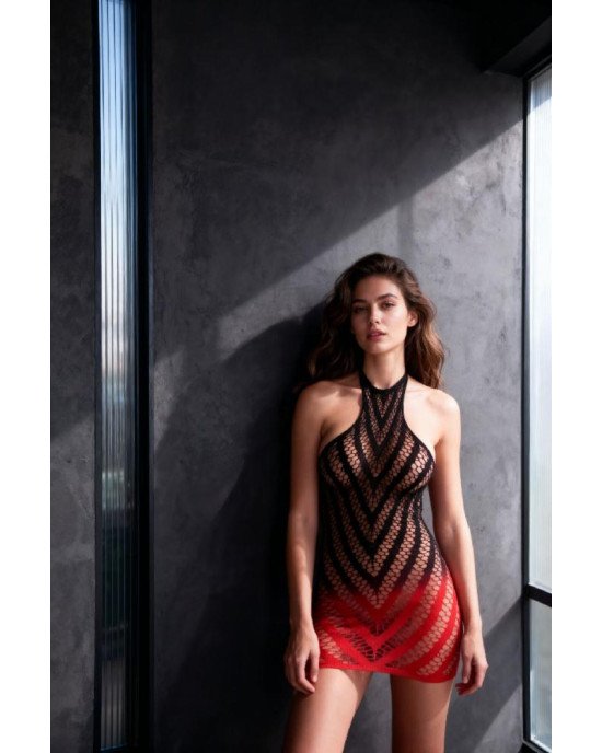 Бодістокінг Passion BS117 black/red Бодістокінг Passion BS117 black/red