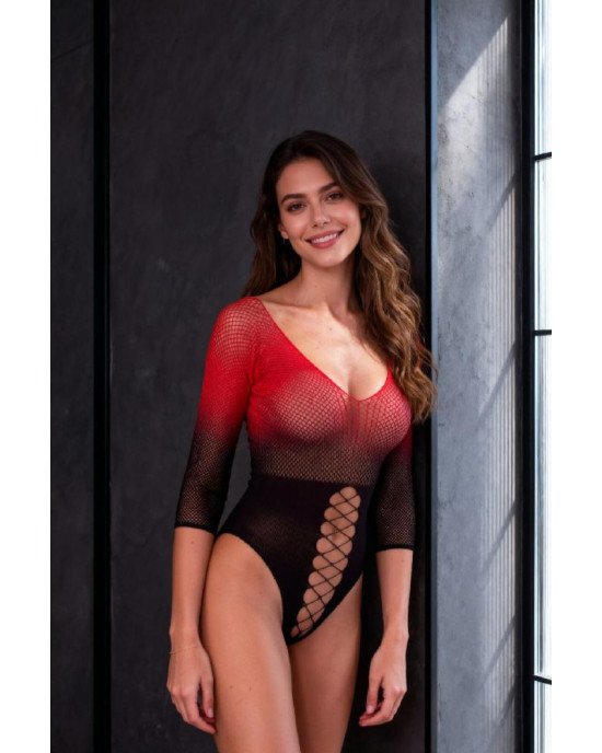 Бодістокінг Passion BS118 black/red Бодістокінг Passion BS118 black/red