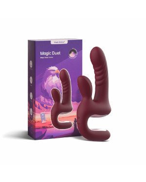 Смарт-пульсатор Magic Motion Magic Duet Bordeaux, 10 режимів пульсацій, 10 режимів вибрації