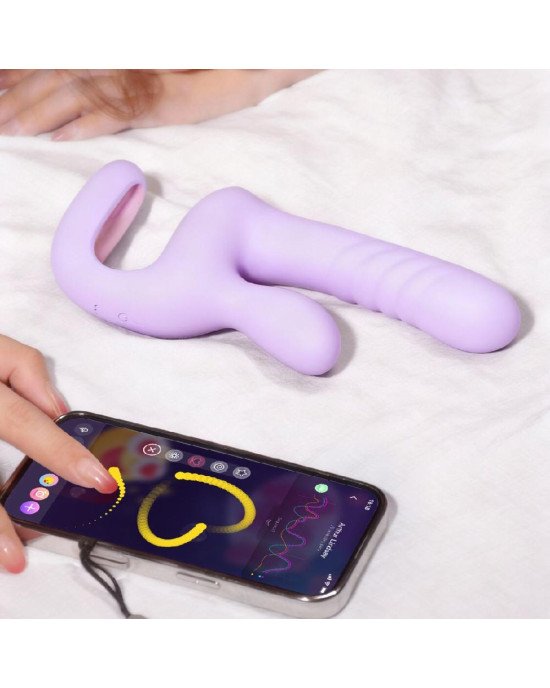 Смарт-пульсатор Magic Motion Magic Duet Purple, 10 режимів пульсацій, 10 режимів вибрації Смарт-пульсатор Magic Motion Magic Duet Purple, 10 режимів пульсацій, 10 режимів вибрації