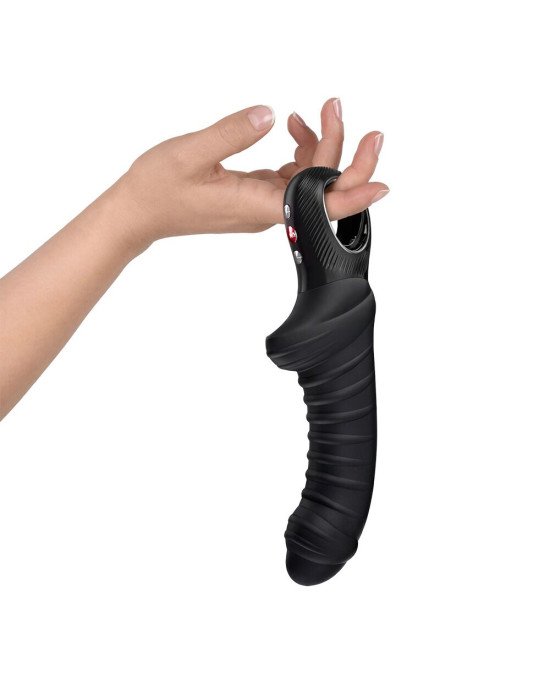 Вібратор для точки G Fun Factory TIGER Black, ребристий, підходить для анальної стимуляції