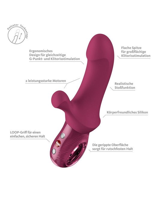Пульсатор Fun Factory Bi Stronic Curve Wine Red